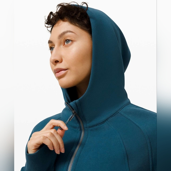 Lululemon Scuba Oversized 1/2 Zip Hoodie In Blue Borealis Medium - Picture 2 of 15